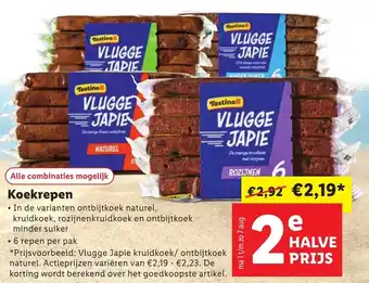 Lidl Tastino Koekrepen aanbieding