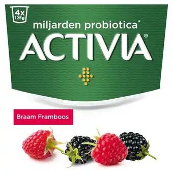 Jumbo Activia yoghurt braam framboos 4 x 125g aanbieding