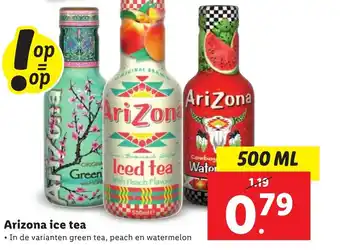 Lidl Arizona ice tea 500 ml aanbieding