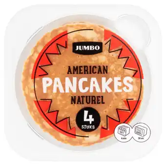 Jumbo Jumbo american pancakes naturel 4 stuks 160g aanbieding