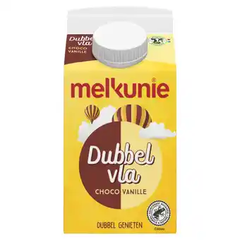 Jumbo Melkunie dubbelvla choco vanille 500ml aanbieding