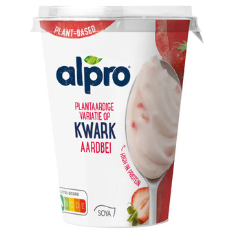 Jumbo Alpro plantaardige variatie op kwark aardbei 400g aanbieding