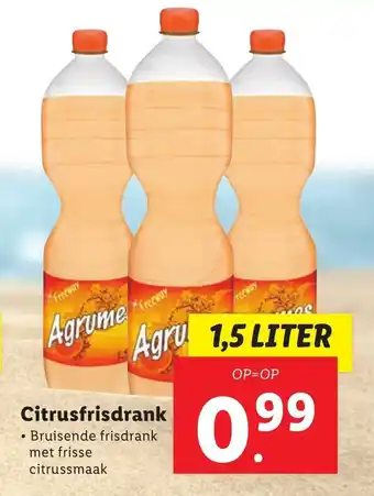 Lidl Freeway Citrusfrisdrank 1,5 liter aanbieding