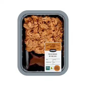 Jumbo Jumbo pulled chicken met bbq saus 185g aanbieding
