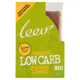 Jumbo Leev bio organic low carb qrackers linseed 3 x 2 stuks aanbieding