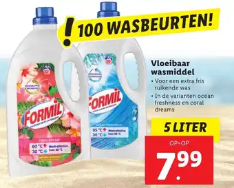 Lidl Formil Vloeibaar wasmiddel 5 liter aanbieding