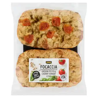 Jumbo Jumbo focaccia groene pesto & cherry tomaat 240g aanbieding