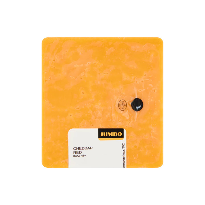 Jumbo cheddar red kaas blok 48+ 179g aanbieding bij Jumbo