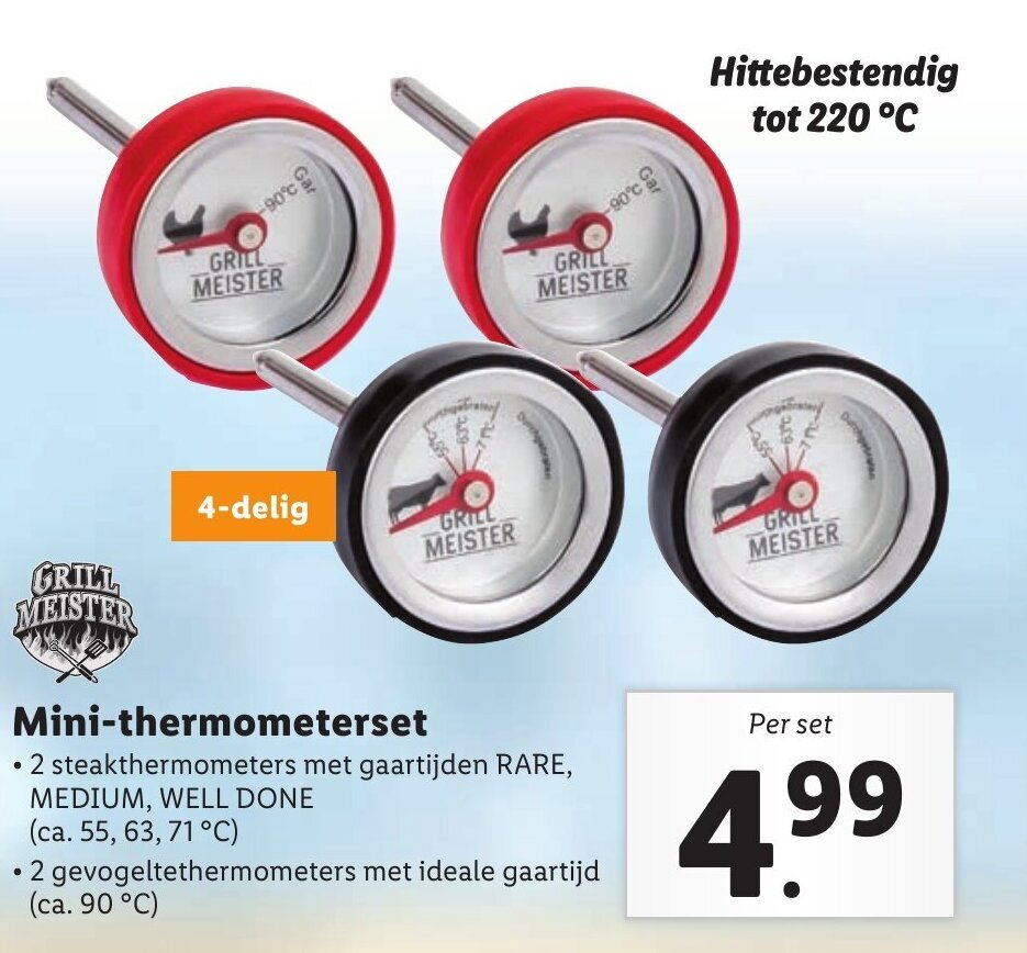 Grill Meister Minithermometerset aanbieding bij Lidl