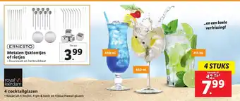 Lidl Royal Leerdam 4 cocktailglazen aanbieding