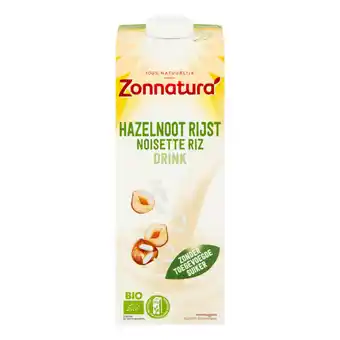 Jumbo Zonnatura bio hazelnoot rijst drink 1l aanbieding