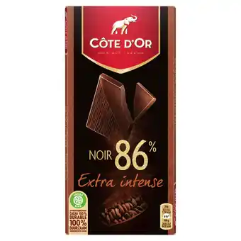 Jumbo Côte d'or chocolade reep extra intense puur 86% 100g aanbieding