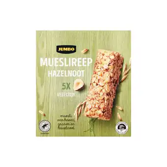 Jumbo Jumbo muesli reep hazelnoot 5 x 25g aanbieding