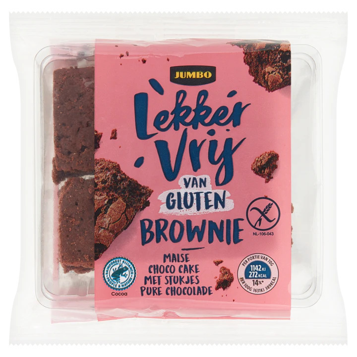 Jumbo brownie glutenvrij 140g aanbieding bij Jumbo
