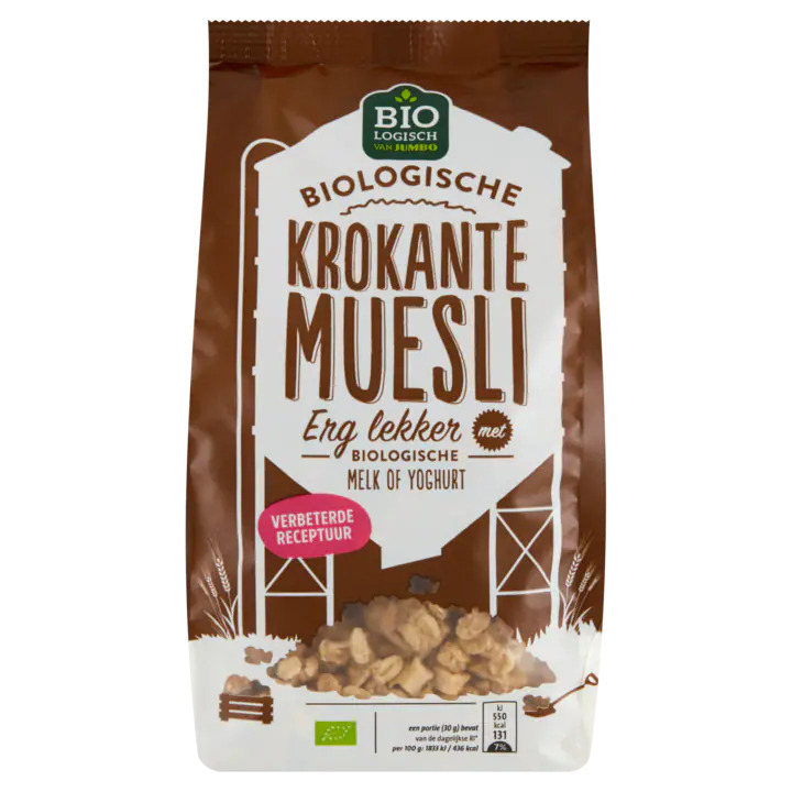 Jumbo biologische krokante muesli 350g aanbieding bij Jumbo