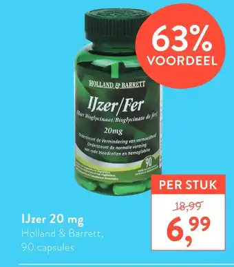 Holland & Barrett IJzer 20mg aanbieding