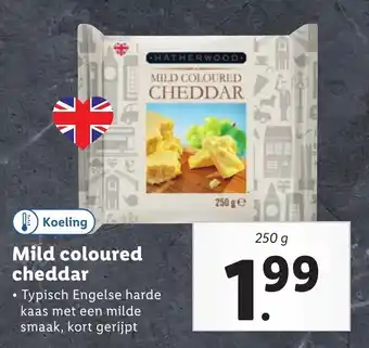 Lidl Hatherwood Mild coloured cheddar 250 g aanbieding