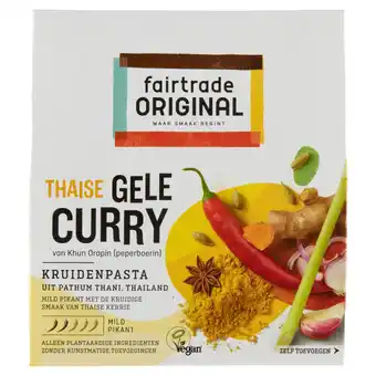 Jumbo Fairtrade original thaise gele curry 70g aanbieding