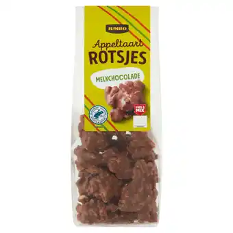 Jumbo Jumbo appeltaart rotsjes melkchocolade 125g aanbieding