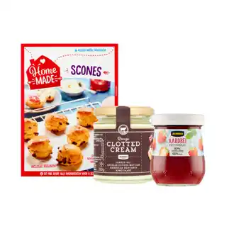 Jumbo Scones met clotted cream en aardbeienspread aanbieding