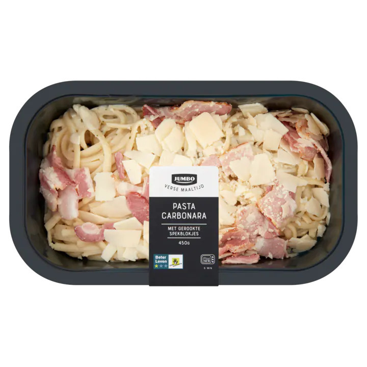 Jumbo verse maaltijd pasta carbonara met gerookte spekjes 450g