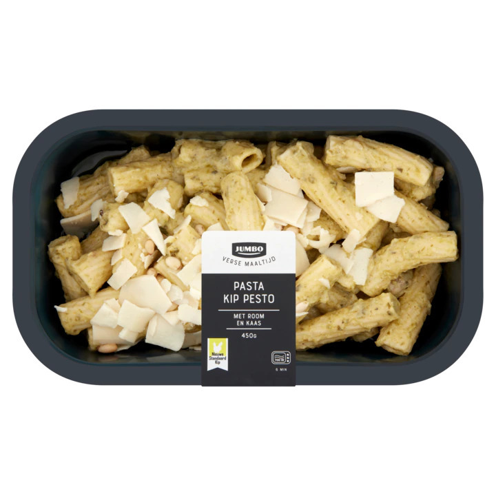Jumbo verse maaltijd pasta kip pesto met room en kaas 450g aanbieding