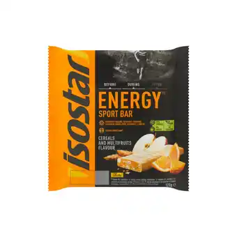 Jumbo Isostar energy sport bar cereals and multifruits flavour 3 x 40g aanbieding