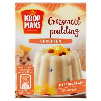 Jumbo Koopmans griesmeel pudding vruchten 85g aanbieding