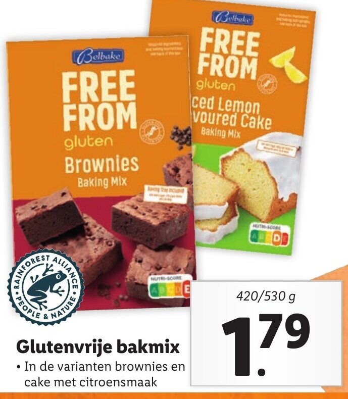 Belbake Glutenvrije bakmix 420/530 g aanbieding bij Lidl
