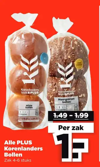 PLUS Alle PLUS Korenlanders Bollen aanbieding