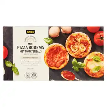 Jumbo Jumbo mini pizzabodems met tomatensaus 10 stuks aanbieding