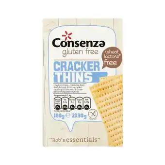 Jumbo Consenza crackers dun glutenvrij 2 x 90g aanbieding