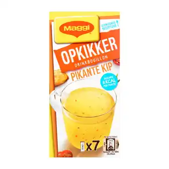 Jumbo Maggi opkikker drinkbouillon pikante kip 7 x 3, 7g aanbieding