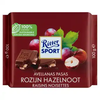 Jumbo Ritter sport rozijn hazelnoot 100g aanbieding