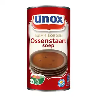 Jumbo Unox soep in blik ossenstaartsoep 4 porties 515ml aanbieding