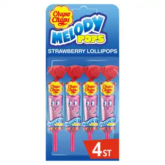 Jumbo Chupa chups fluit lollies melody pops aardbei lollies uitdeel snoep pak 4 stuks aanbieding