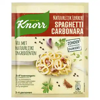 Jumbo Knorr natuurlijk lekker! maaltijdmix spaghetti carbonara 42g aanbieding