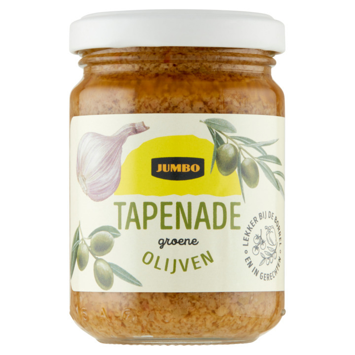 Jumbo tapenade groene olijven 130g aanbieding bij Jumbo