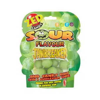 Jumbo Zed candy sour flavour jawbreaker 16 stuks 132g aanbieding