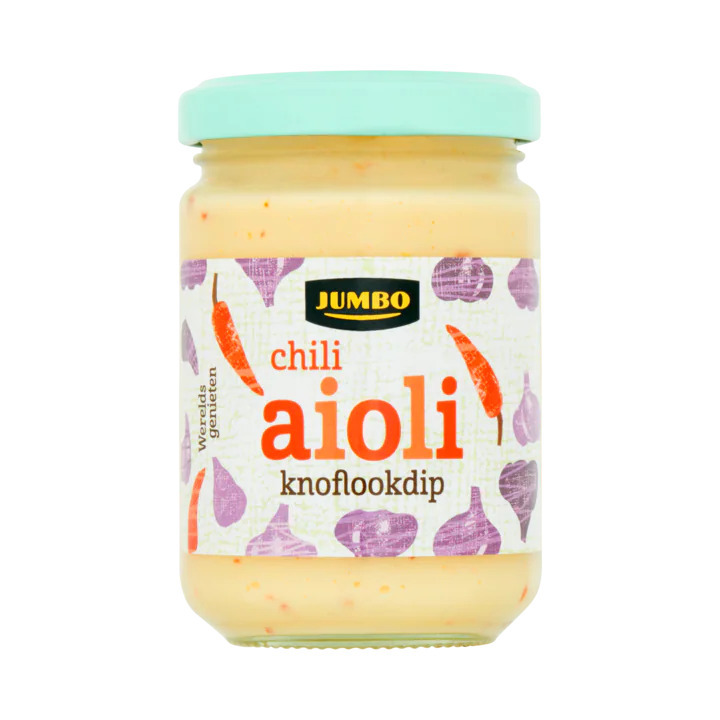 Jumbo chili aioli knoflook dip 130g aanbieding bij Jumbo