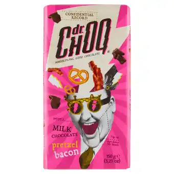 Jumbo Dr. choq melkchocolade pretzel bacon 150g aanbieding