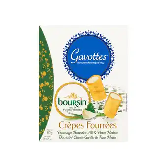 Jumbo Gavottes crêpes fourrées boursin cheese garlic & fine herbs 60g aanbieding