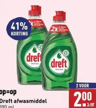 ALDI Op=op dreft afwasmiddel 390 ml. aanbieding