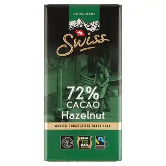 Jumbo Swiss 72% cacao hazelnut 100g aanbieding