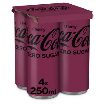 Jumbo Coca-cola zero sugar cherry 4 x 250ml aanbieding