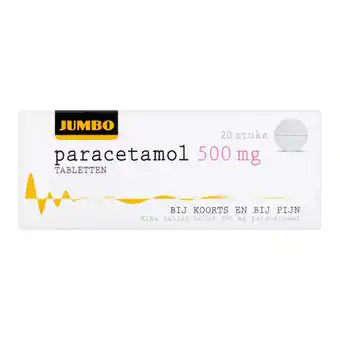 Jumbo Jumbo paracetamol tabletten 500 mg 20 stuks aanbieding