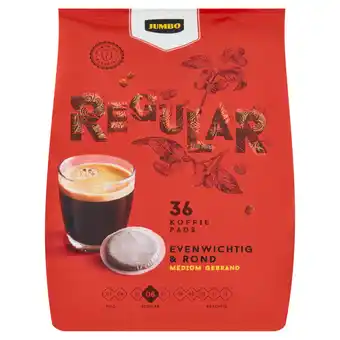 Jumbo Jumbo regular koffiepads 36 stuks aanbieding