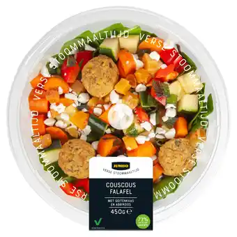 Jumbo Jumbo verse stoommaaltijd couscous falafel met geitenkaas en abrikoos 450g aanbieding