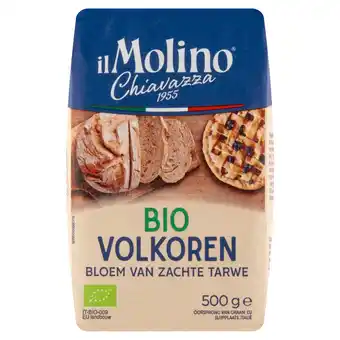 Jumbo Il molino chiavazza bio volkoren bloem van zachte tarwe 500g aanbieding