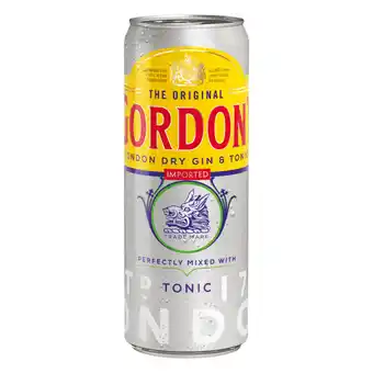 Jumbo Gordon's london dry gin & tonic 250ml aanbieding